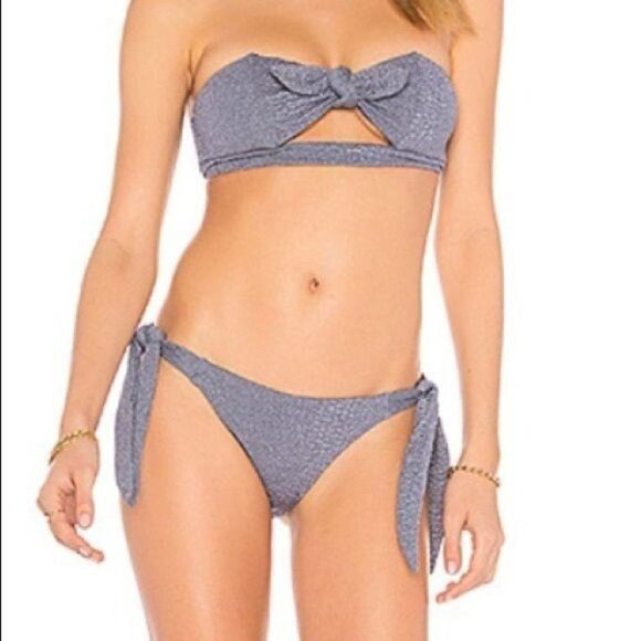 NWT Kopper & Zink Tallie Bikini Bottoms Ash Blue XS